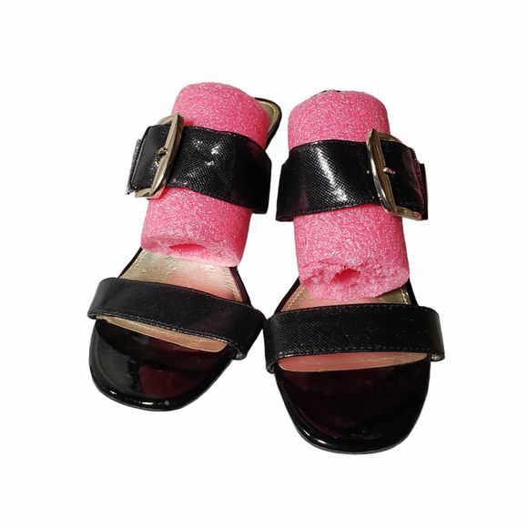 Anne Klein size Medium Black Open Sandals  AS IS NO BOX - Picture 1 of 10